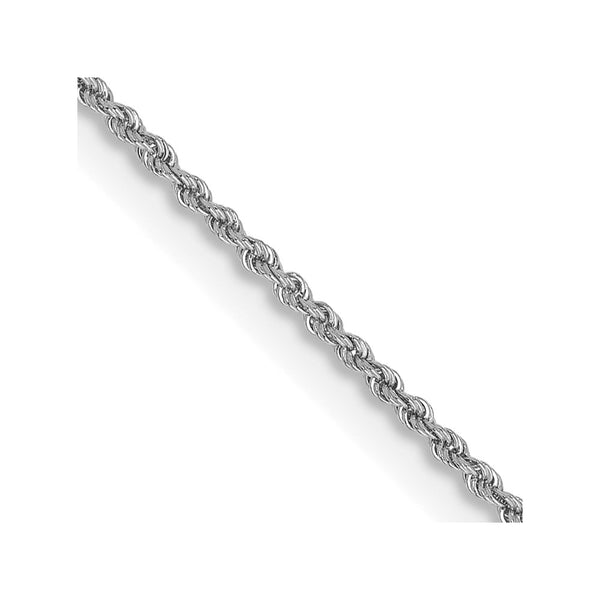 30-Inch 14K White Gold Rope Chain - 1.5mm