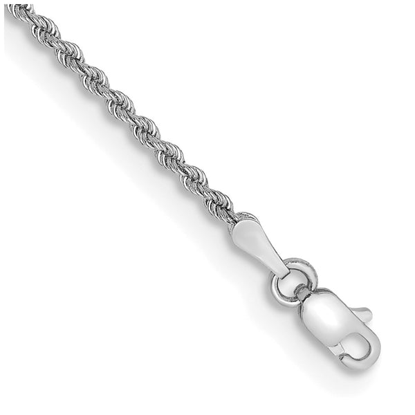 Discounted 14K White Gold Classic Rope Chain - 2mm