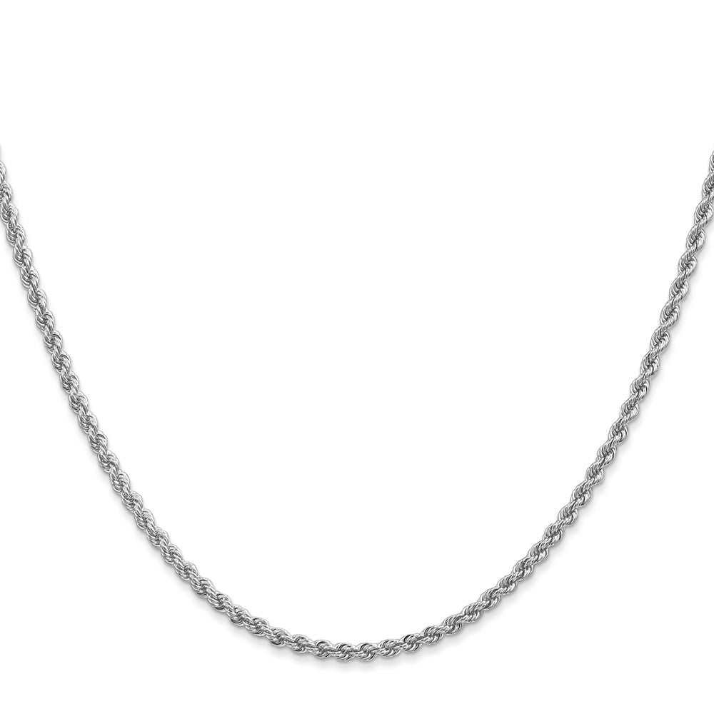Shop Stylish 14K White Gold 24-Inch 2.25mm Classic Rope Chain - Luxury Design
