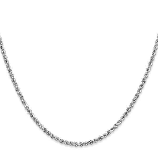 14K White Gold 2.25mm Classic Rope Chain