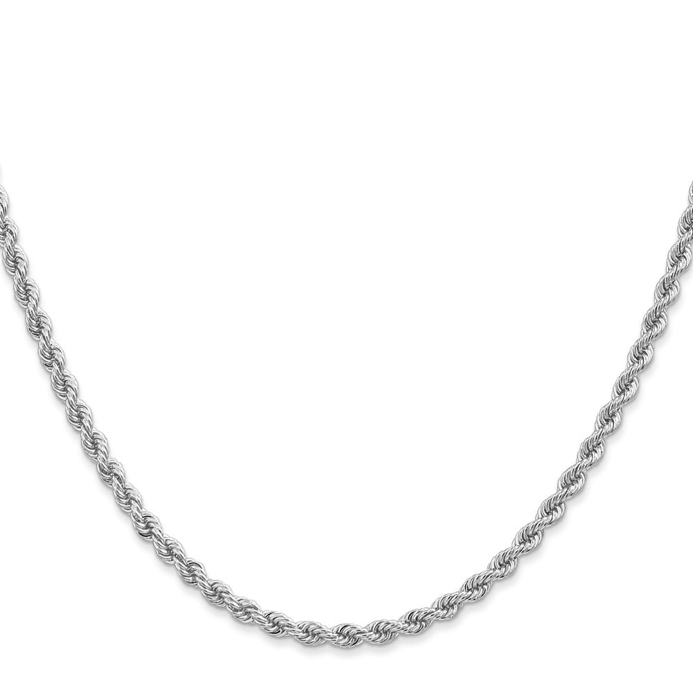 Shop Stylish 14K White Gold 26-Inch 2.75mm Classic Rope Chain - Luxury Value!