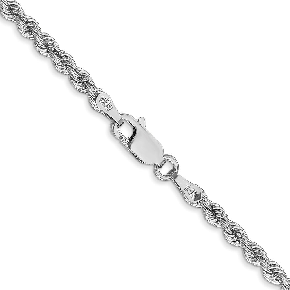 Shop Stylish 14K White Gold 26-Inch 2.75mm Classic Rope Chain - Luxury Value!
