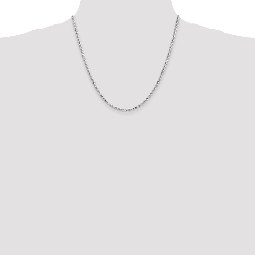 Buy Exclusive 14K White Gold 20-Inch 2.75mm Rope Chain - Stylish Value!