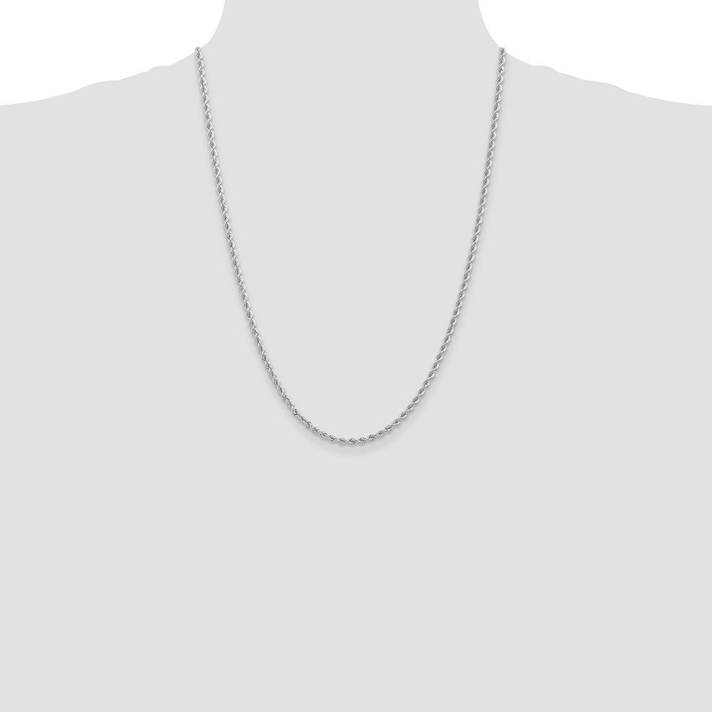 Buy Exclusive 14K White Gold 24-Inch 2.75mm Rope Chain - Stylish Luxury