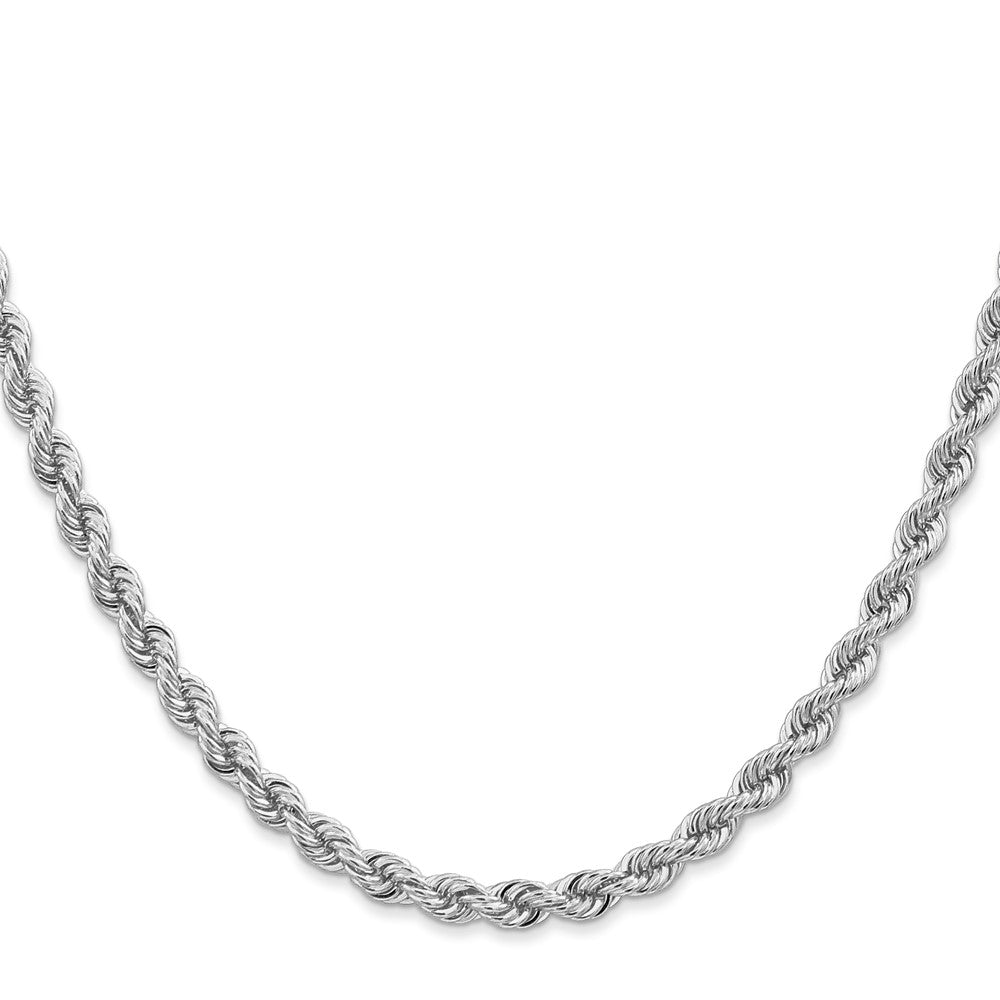 Shop Stylish 14K White Gold 24-Inch 4mm Rope Chain with Lobster Clasp