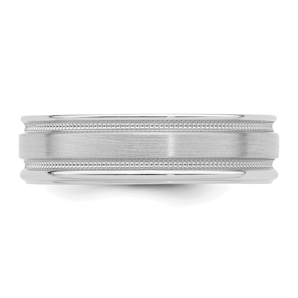 Shop Exclusive 14K White Gold 6mm Heavyweight Wedding Band - Stylish Comfort Fit