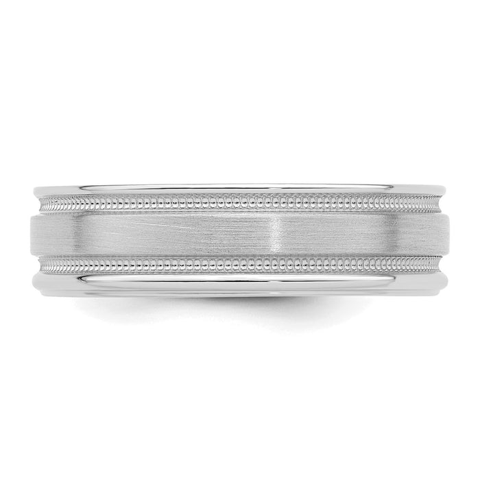 Shop Exclusive 14K White Gold 6mm Heavyweight Wedding Band - Stylish Comfort Fit-3