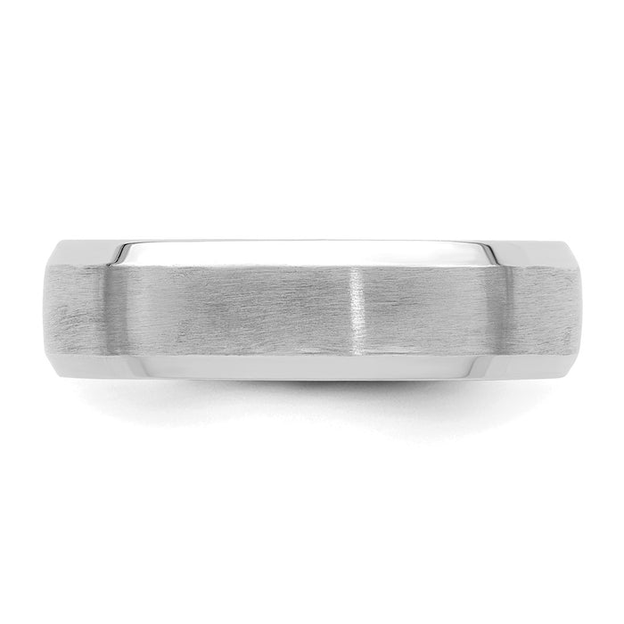 Shop 14K White Gold 6mm Heavyweight Wedding Band - Stylish Comfort Fit, Size 12.5-3