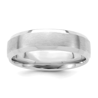 Buy Stylish 14K White Gold 6mm Comfort Fit Wedding Band - Size 9.5