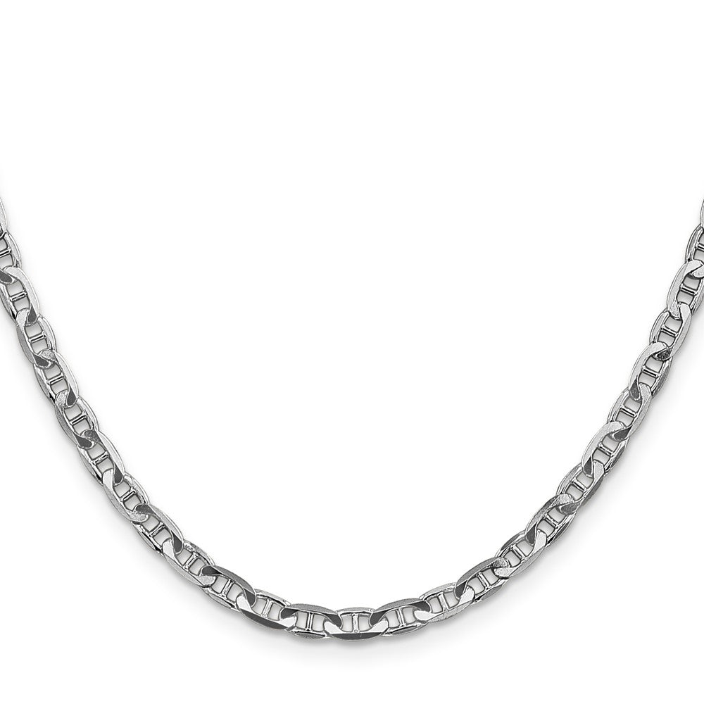 Shop Stylish 14K White Gold 20-Inch Concave Anchor Chain - 3.75mm Luxury Value