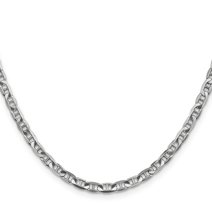 Shop Exclusive 14K White Gold 24-Inch 3.75mm Concave Anchor Chain - Stylish Value!-2