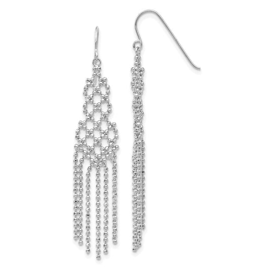 Shop 14K White Gold Beaded Drop Earrings - Stylish & Affordable Luxury Design