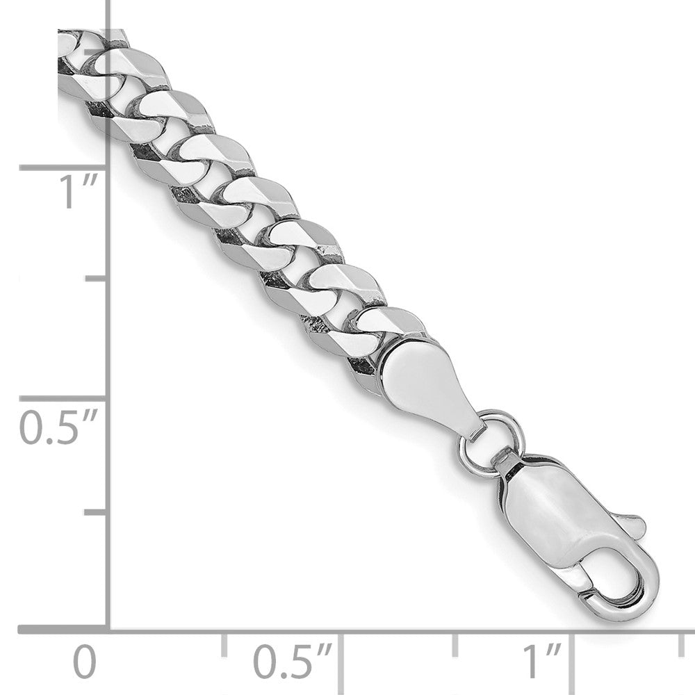 High-Quality 14K White Gold 7-Inch 4.75mm Curb Bracelet - Stylish Value!
