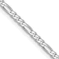 Buy Stylish 14K White Gold 20-Inch Flat Figaro Chain - 2.25mm, Luxury Value!-4