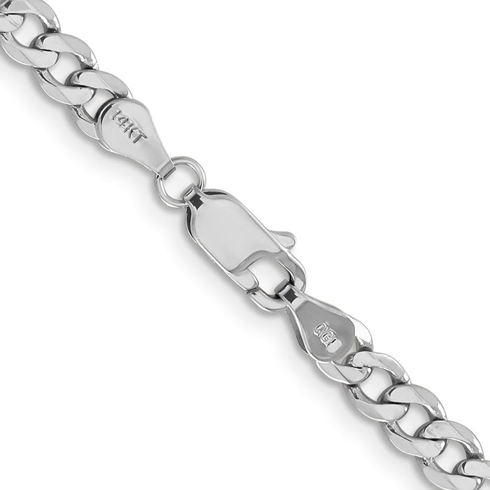 Buy 14K White Gold 18-Inch Flat Figaro Chain - Stylish & Affordable Design-3