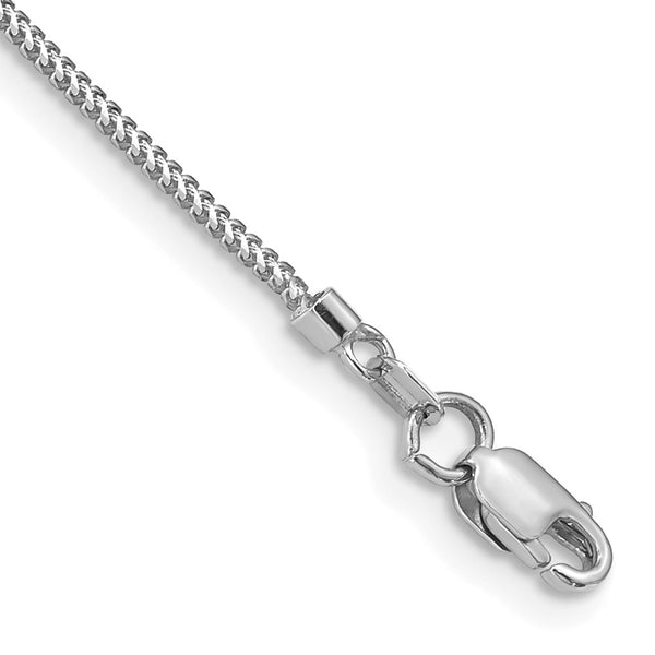 14K White Gold .9mm Franco Bracelet