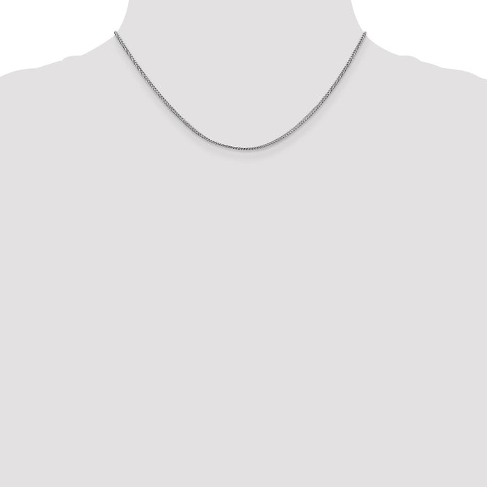 Buy Stylish 14K White Gold Franco Chain 16-Inch 1mm - Affordable Luxury!-4