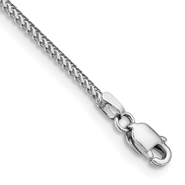 14K White Gold 8-Inch Franco Bracelet - 1mm