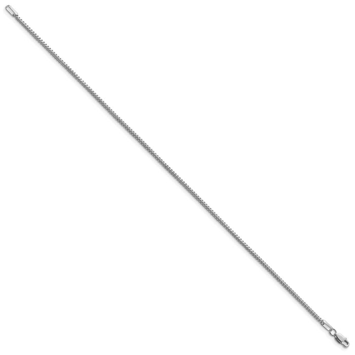 Buy Stylish 14K White Gold Franco Bracelet - 7-Inch, 1.3mm, Luxury Design-2