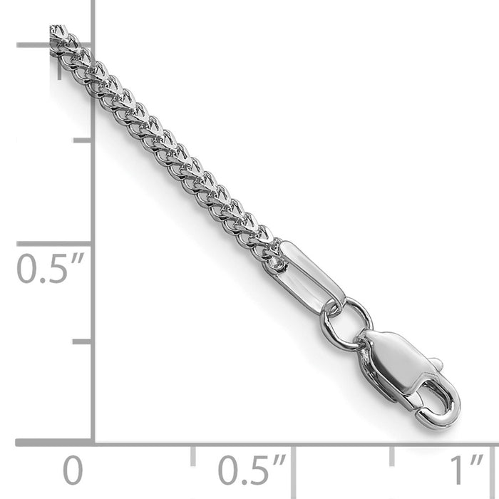 High-Quality 14K White Gold Franco Bracelet 8-Inch, Stylish & Affordable-3