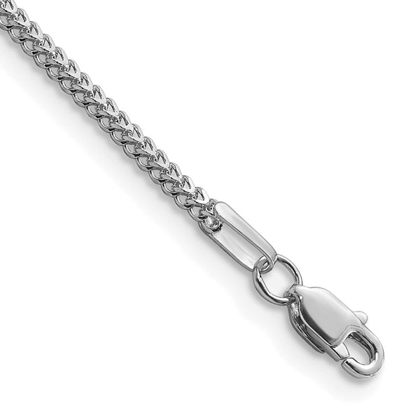 14K White Gold Franco Bracelet