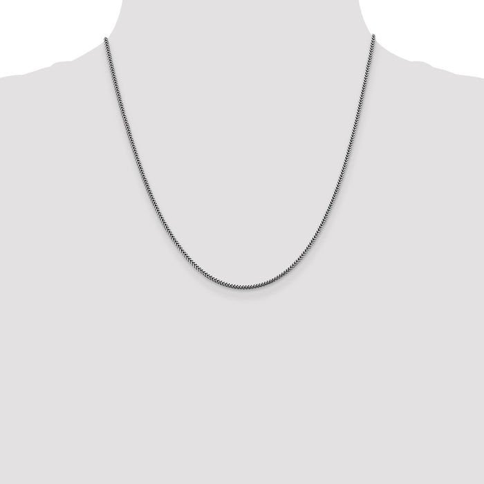 Shop Stylish 14K White Gold 20-Inch Franco Chain - 1.4mm, Lobster Clasp-4