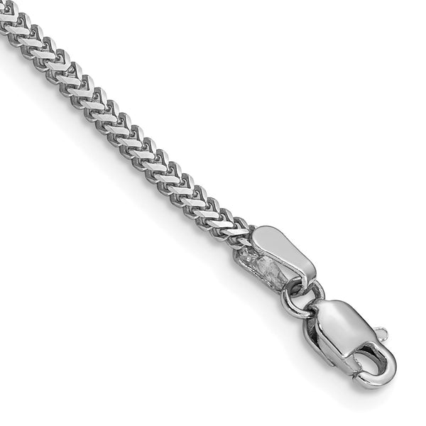 14K White Gold Franco Bracelet 1.4mm