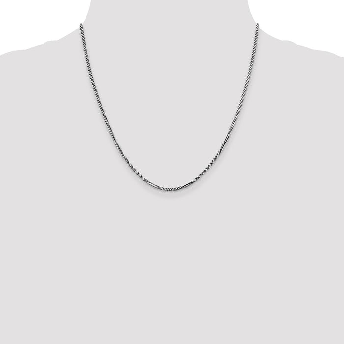 Buy Exclusive 14K White Gold Franco Chain 20-Inch 1.5mm - Stylish & Affordable-4