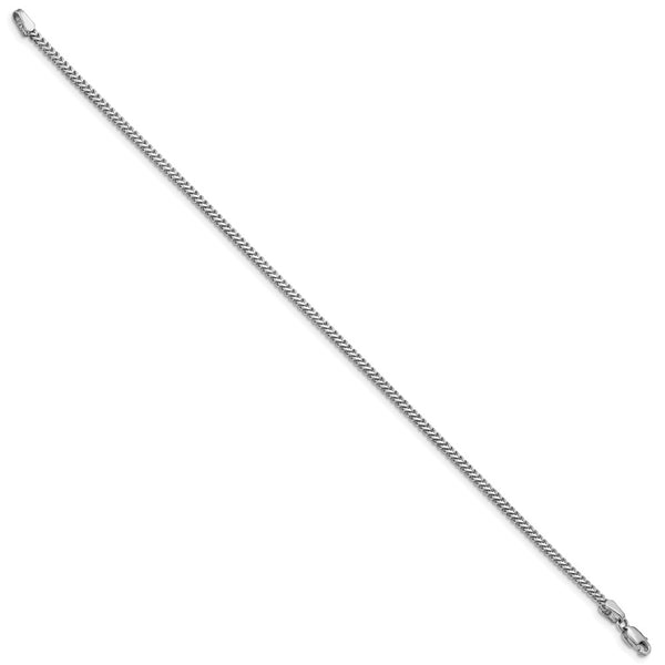 14K White Gold Franco Bracelet - 7-Inch, 1.5mm