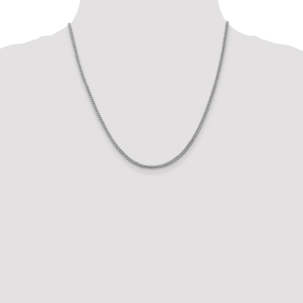 Buy 14K White Gold 20-Inch 2mm Franco Chain - Stylish Lobster Clasp Value!