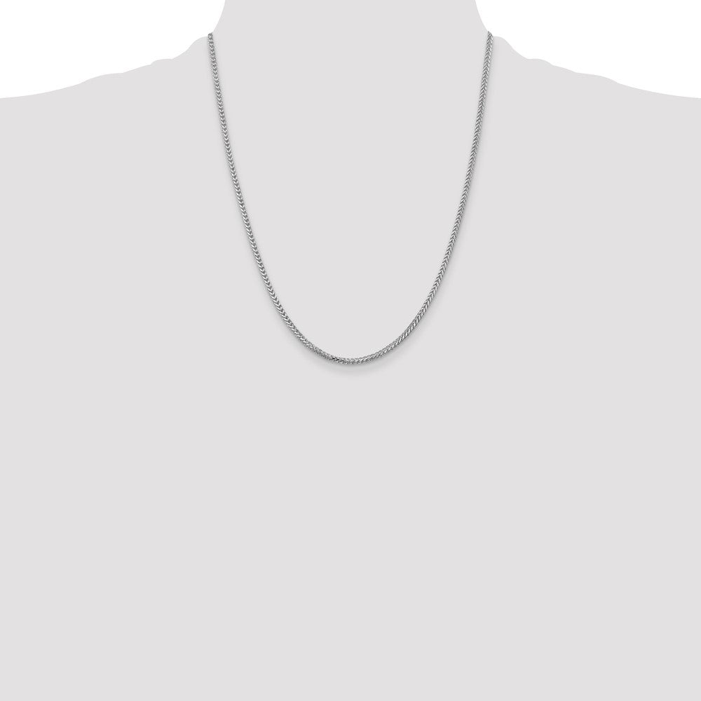 Buy Exclusive 14K White Gold Franco Chain 22-Inch, 2mm - Stylish Value!