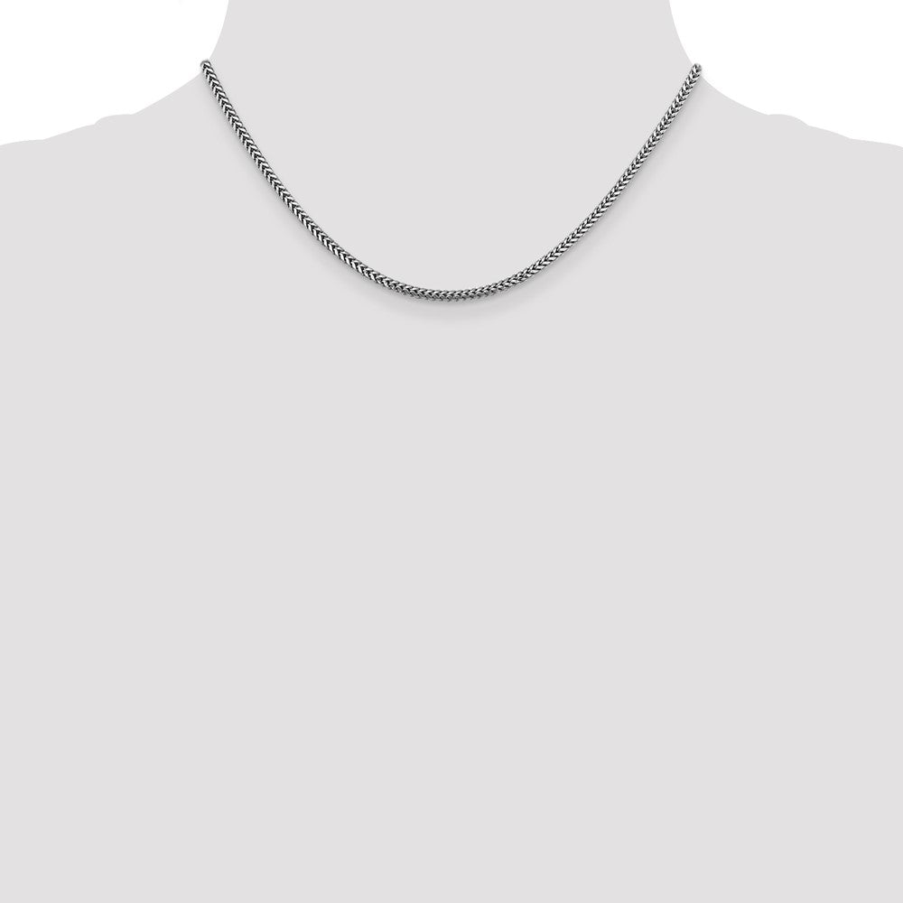 Buy 14K White Gold Franco Chain - 16-Inch, 2.3mm, Luxury Style