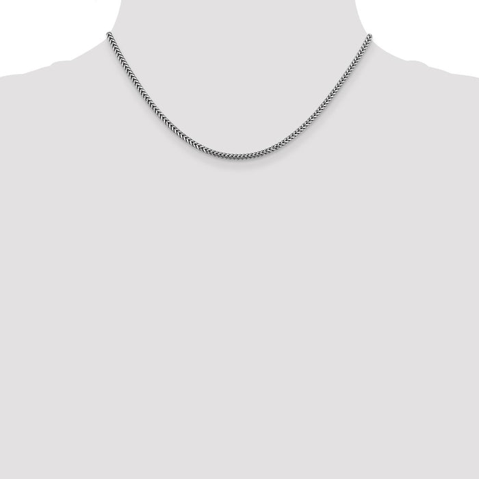 Buy 14K White Gold Franco Chain - 16-Inch, 2.3mm, Luxury Style-4