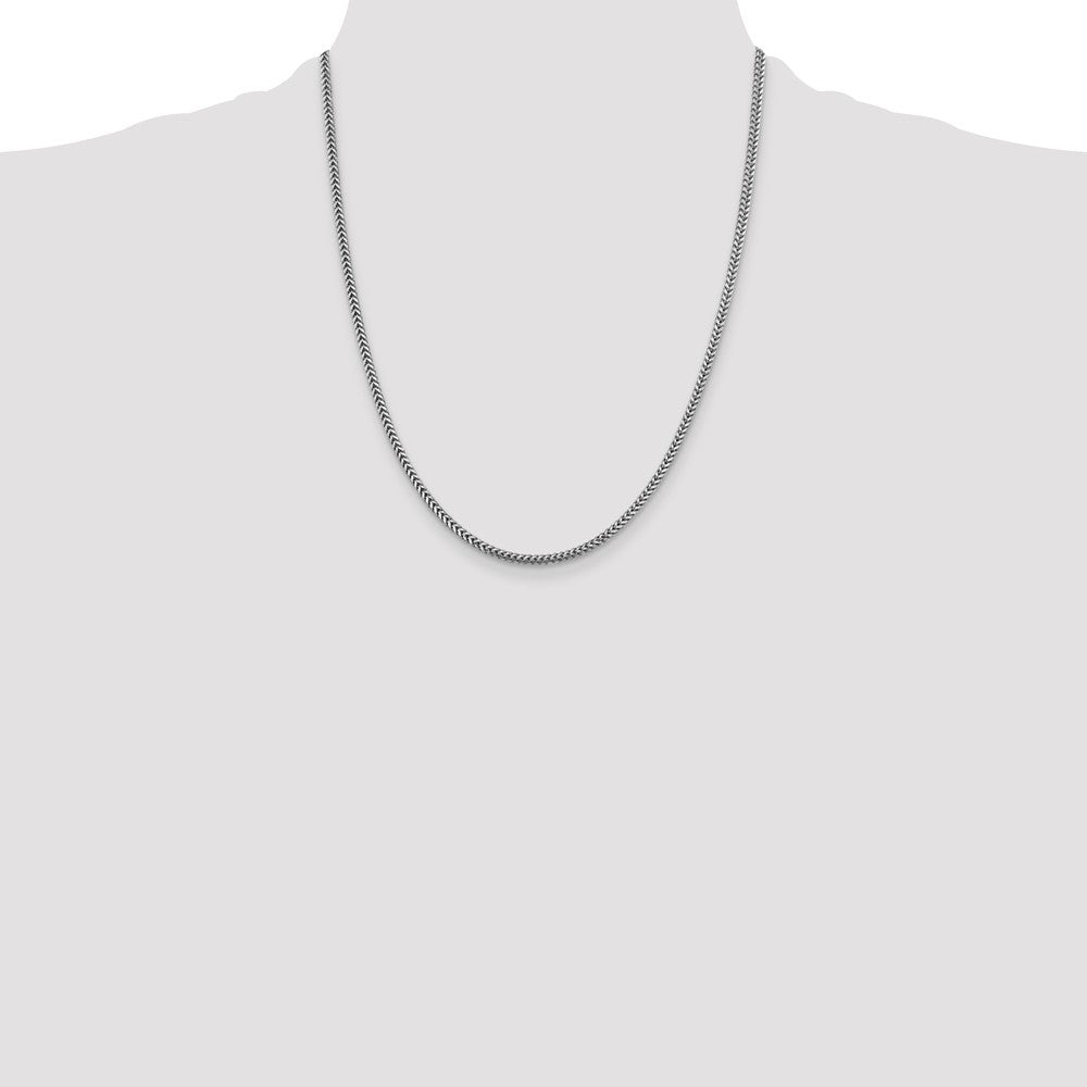 Shop Exclusive 14K White Gold 22-Inch Franco Chain - Stylish 2.3mm Design