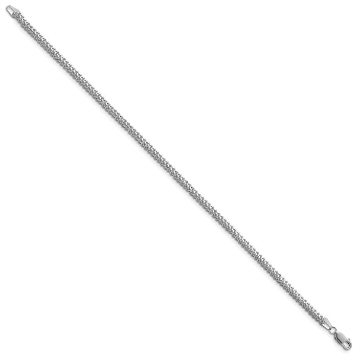 Shop Stylish 14K White Gold Franco Bracelet 7-Inch 2.3mm - Luxury Value!-2