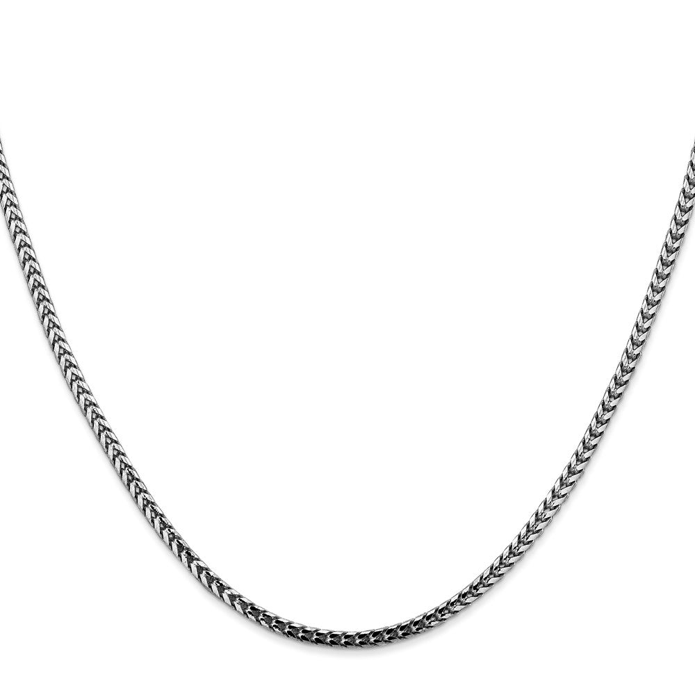 High-Quality 14K White Gold Franco Chain 16-Inch 2.5mm - Stylish Value!