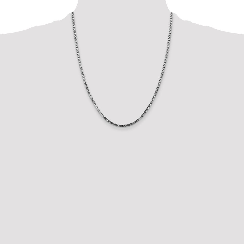 Buy 22-Inch 14K White Gold Franco Chain - Stylish 2.5mm, Luxury Quality!