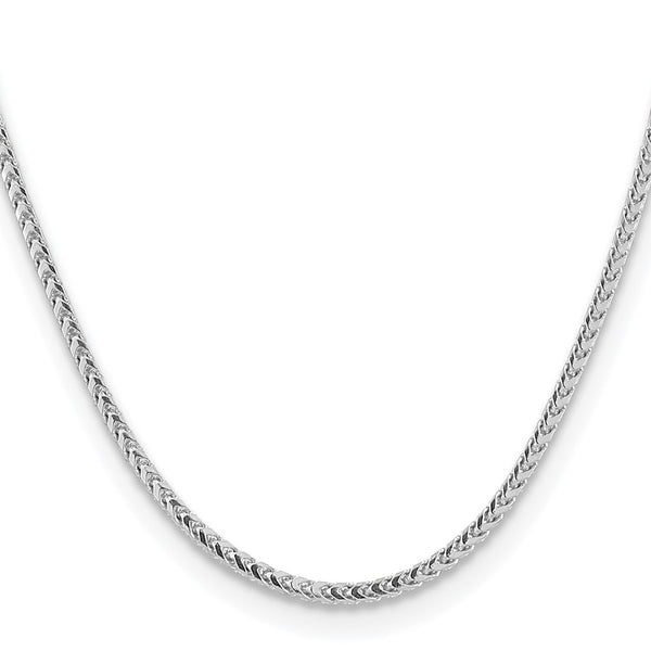 14K White Gold 24-Inch Franco Chain - 3mm