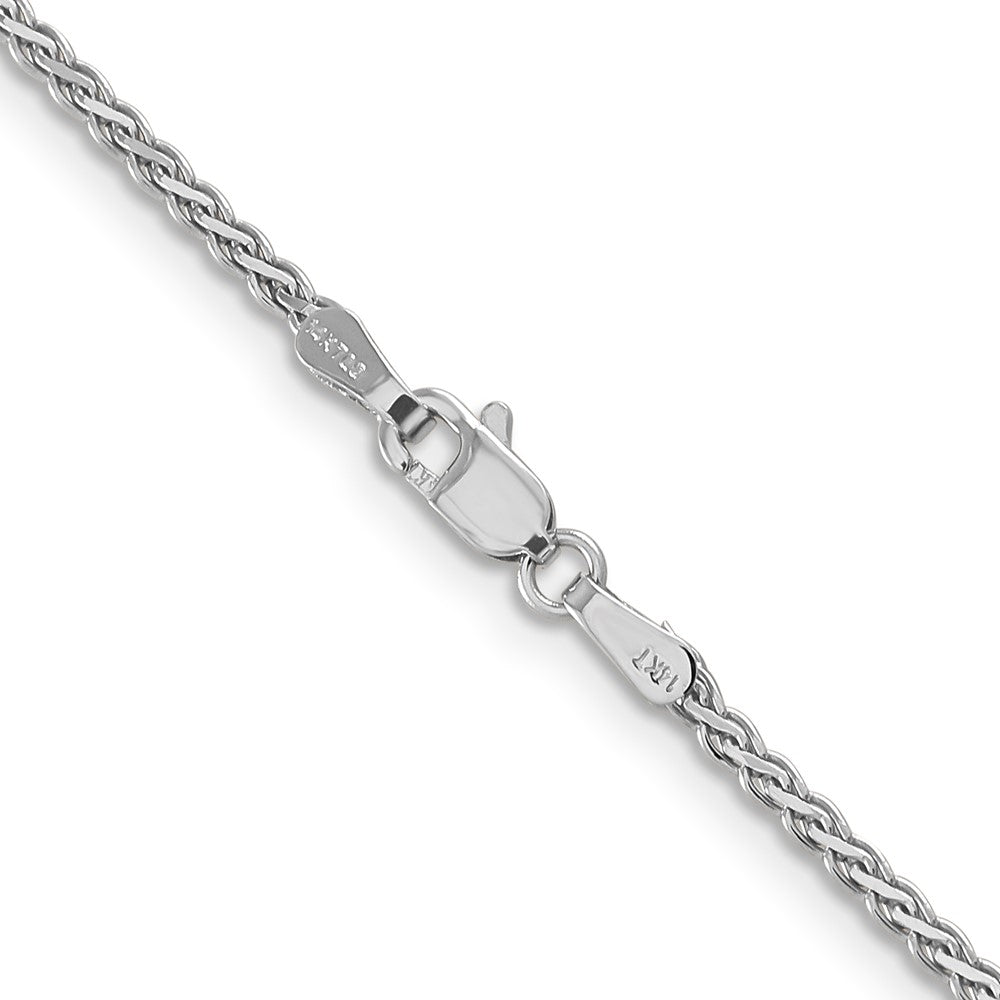 Shop 14K White Gold 20-Inch Flat Wheat Chain, 1.9mm, Stylish & Durable