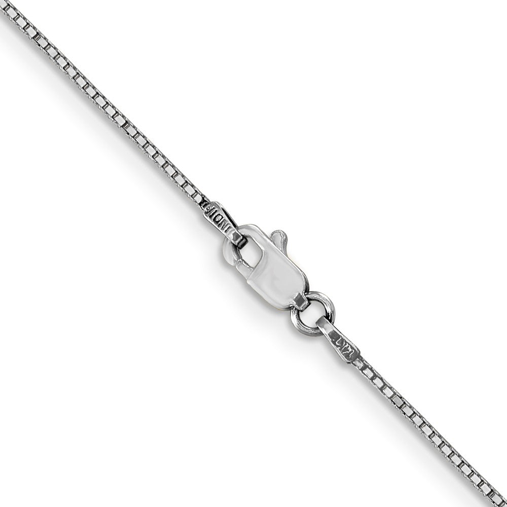 Buy Stylish 14K White Gold .9mm Box Chain - 24-Inch, Luxury Lobster Clasp