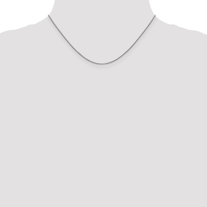 Buy Exclusive 14K White Gold 16-Inch .9mm Box Chain - Stylish & Durable-4