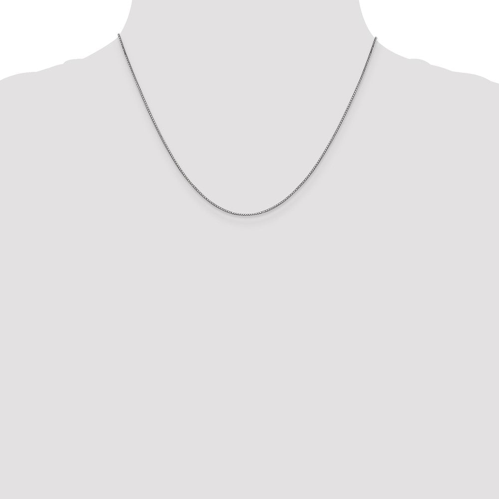 Buy Stylish 14K White Gold 18-Inch .9mm Box Chain - Luxury Lobster Clasp
