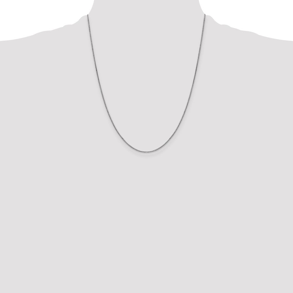 Buy Exclusive 14K White Gold 22-Inch Box Chain - Stylish 0.9mm with Clasp