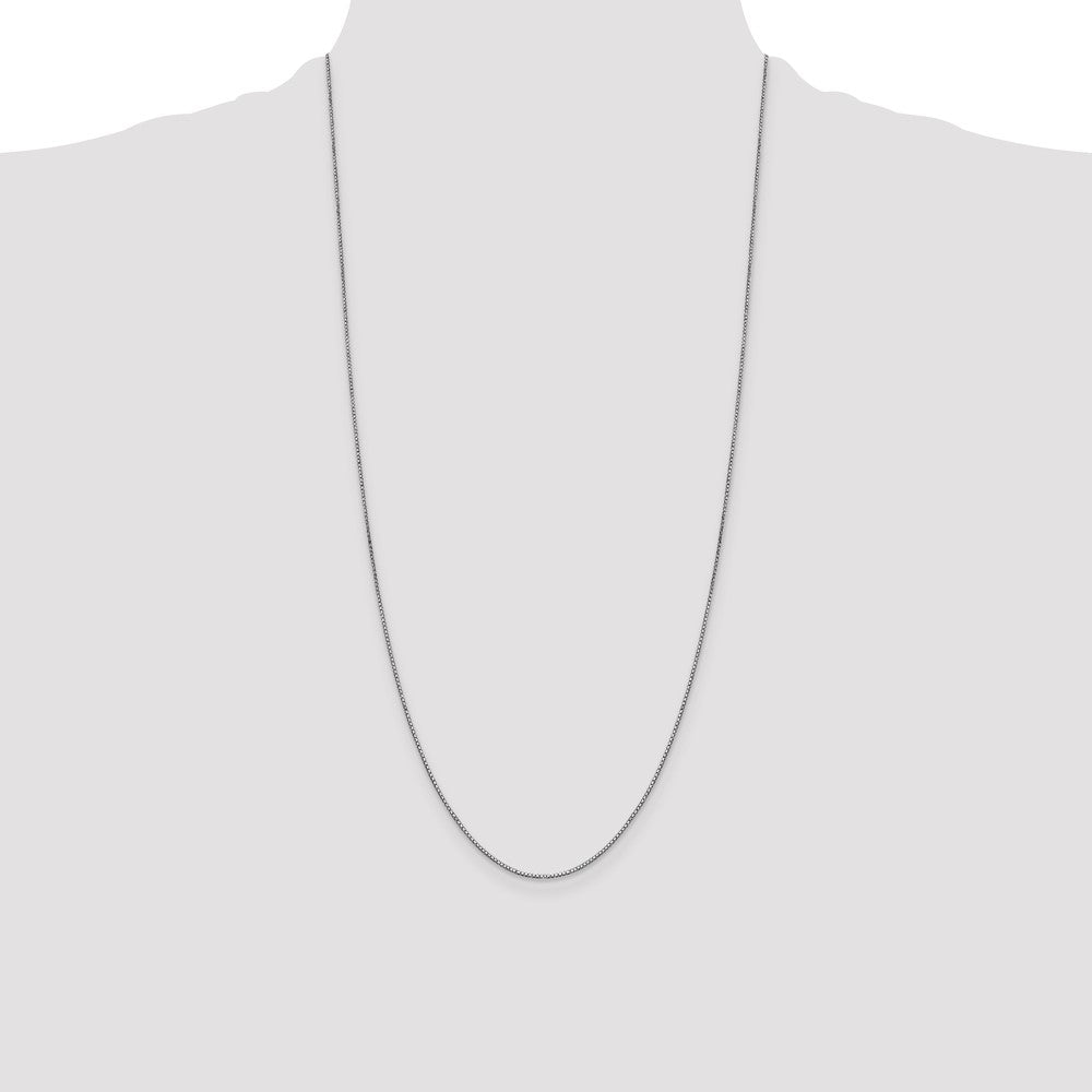 Shop Stylish 14K White Gold Box Chain 28-Inch, 0.9mm, Lobster Clasp - Luxury!