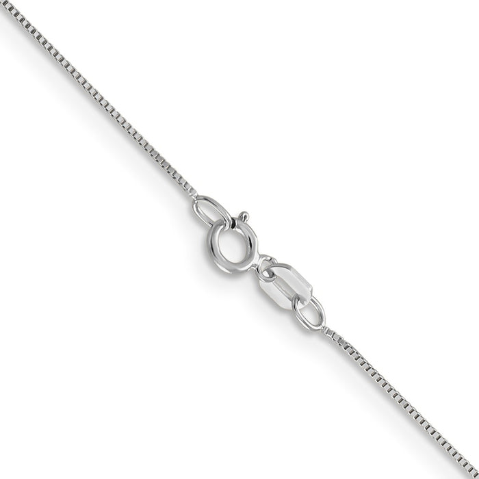 Shop 14K White Gold 18-Inch 0.5mm Box Chain - Stylish & Durable Design-3