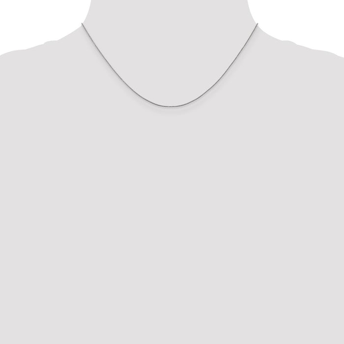 Buy Stylish 14K White Gold Box Chain - 16-Inch, 0.5mm, Affordable Luxury-4