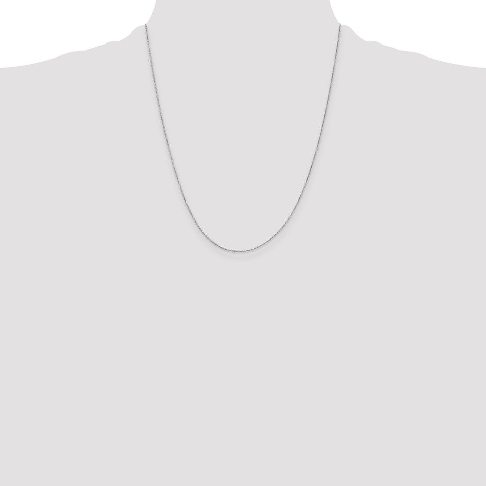 Shop Stylish 14K White Gold 22-Inch Box Chain - 0.5mm, Luxury Design