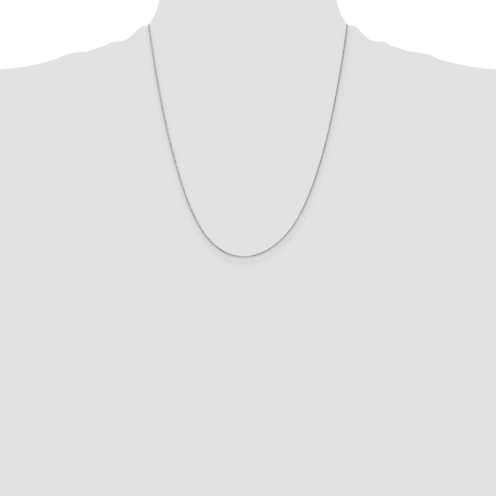 Shop Stylish 14K White Gold 22-Inch Box Chain - 0.5mm, Luxury Design-4