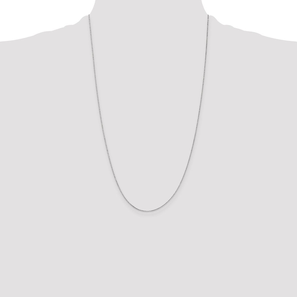 Buy Stylish 14K White Gold 26-Inch Box Chain - 0.5mm, Great Value!