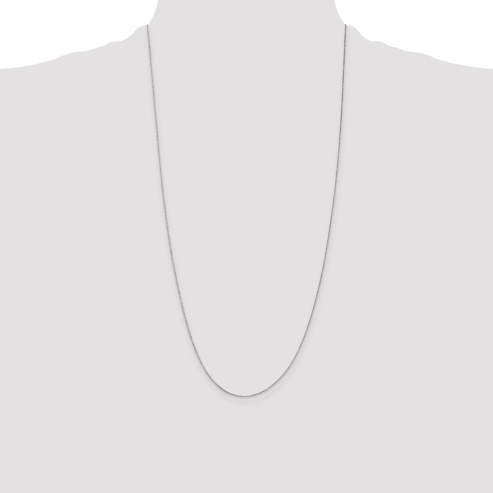 Shop Stylish 14K White Gold 28-Inch Box Chain - Affordable Luxury at 0.5mm